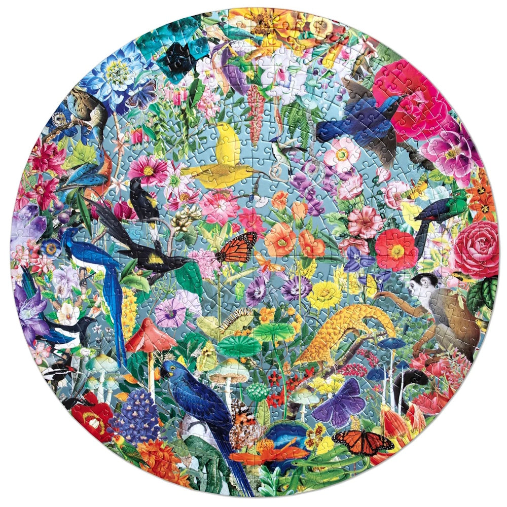 eeBoo 500 Piece Round Puzzle - Paradise Garden