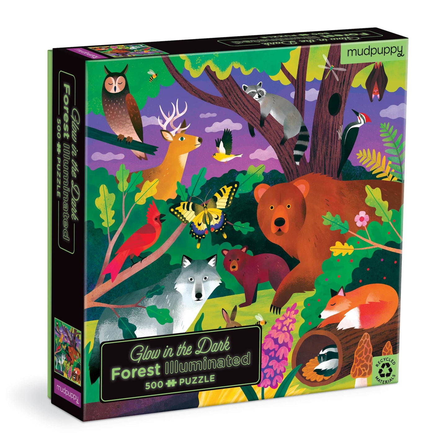 Forest Illuminated 500 Piece Glow in the Dark Family Puzzle