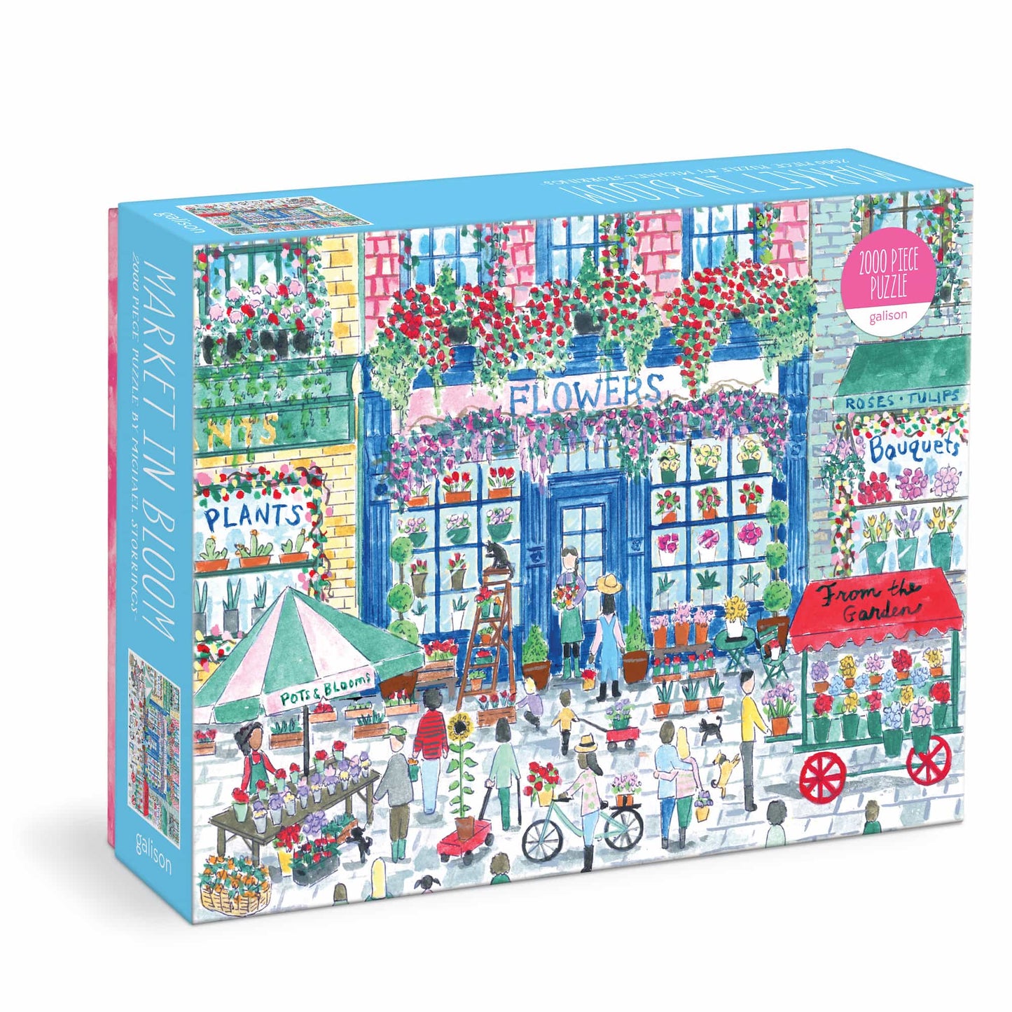 Galison 2000 Piece Jigsaw Puzzle - Michael Storrings Market in Bloom