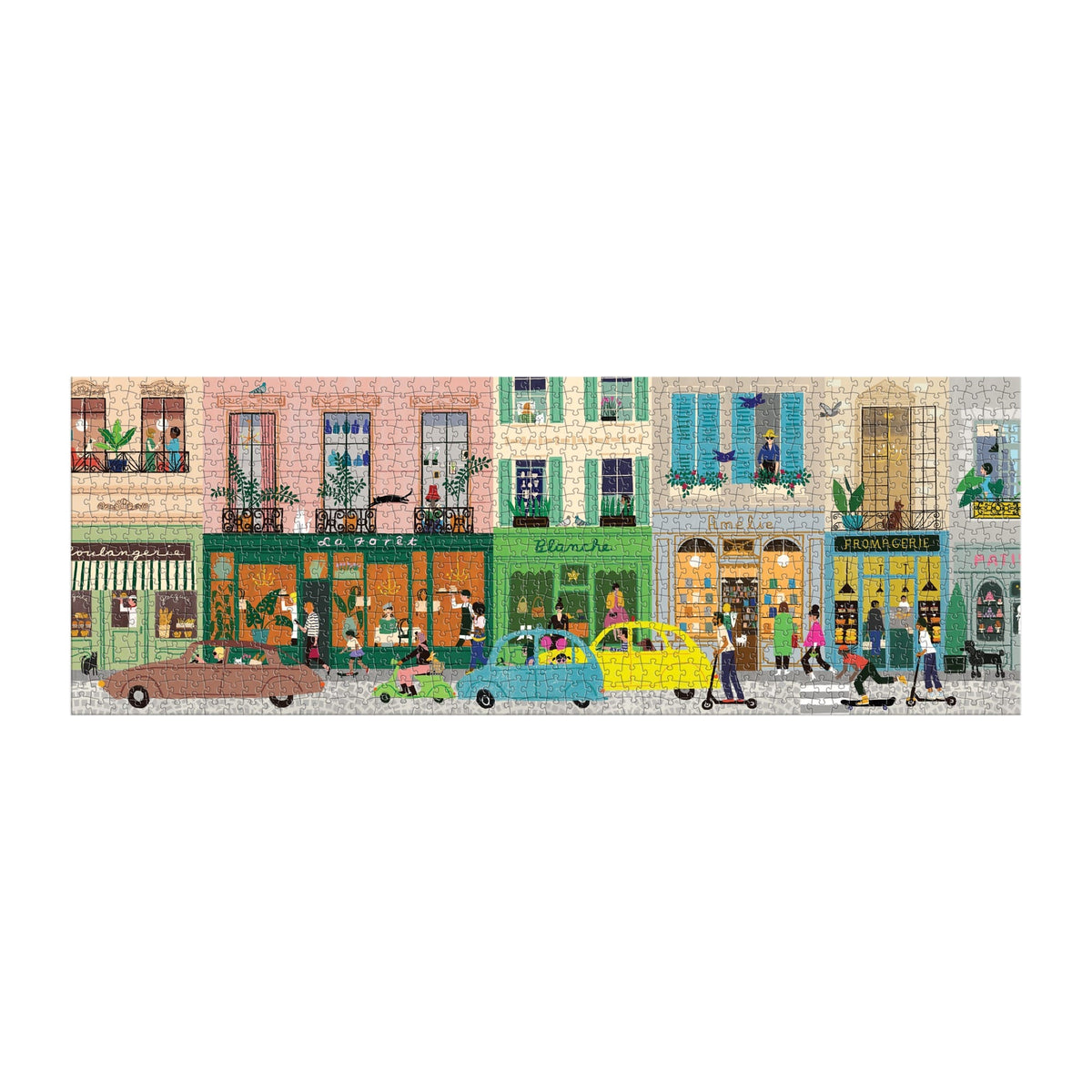 Galison 1000 Piece Panoramic Jigsaw Puzzle - Parisian Life (Damaged Box)