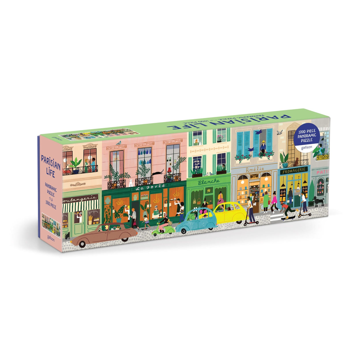 Galison 1000 Piece Panoramic Jigsaw Puzzle - Parisian Life (Damaged Box)