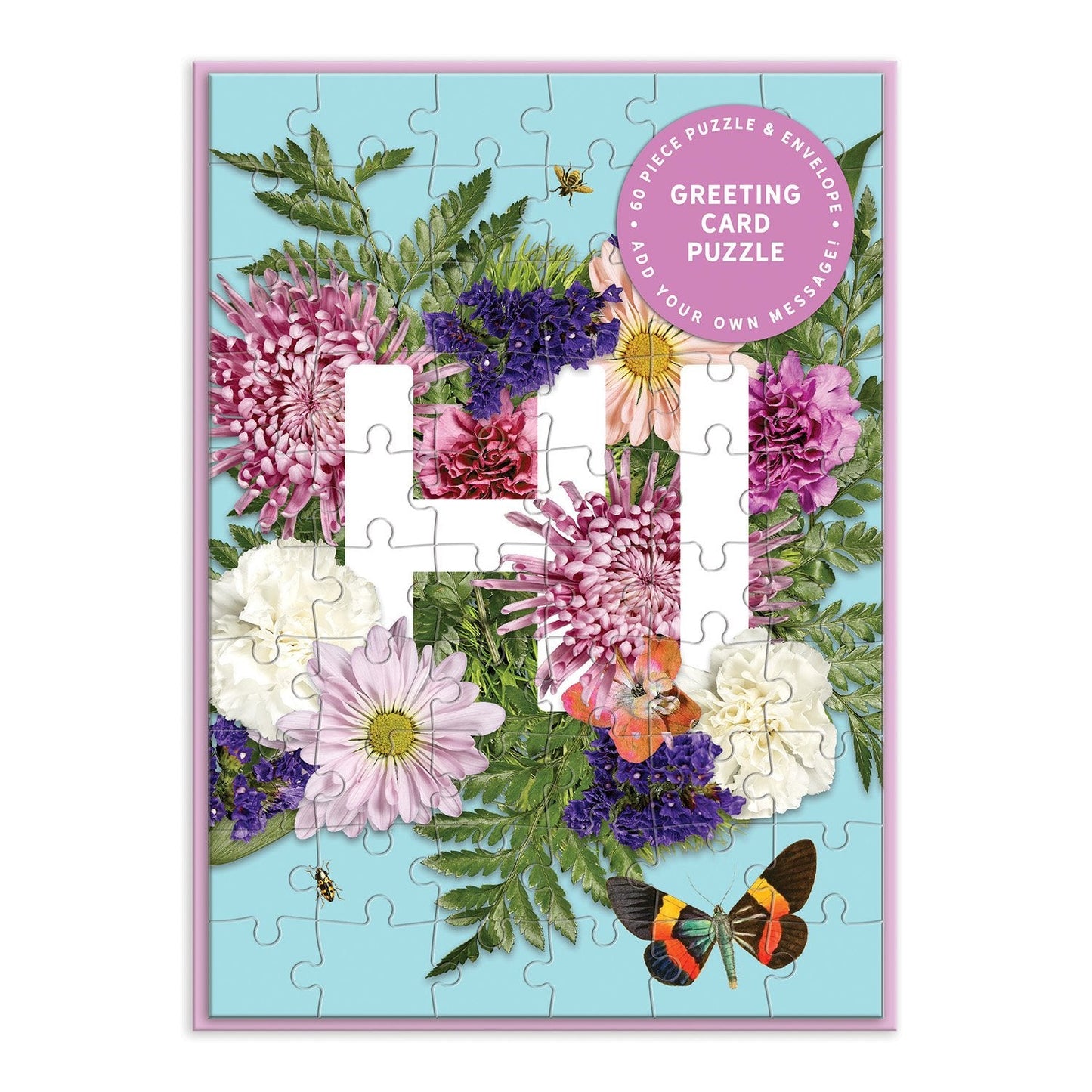 Say It With Flowers HI Greeting Card Puzzle