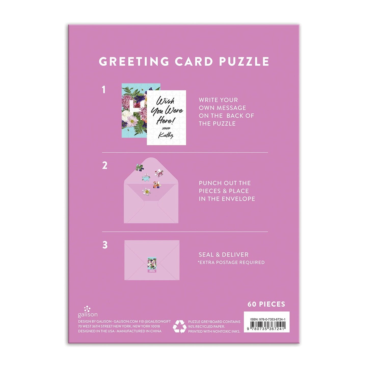 Say It With Flowers HI Greeting Card Puzzle