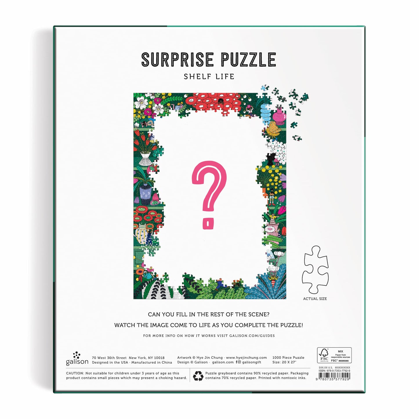 Galison 1000 Piece Shelf Life Surprise Puzzle