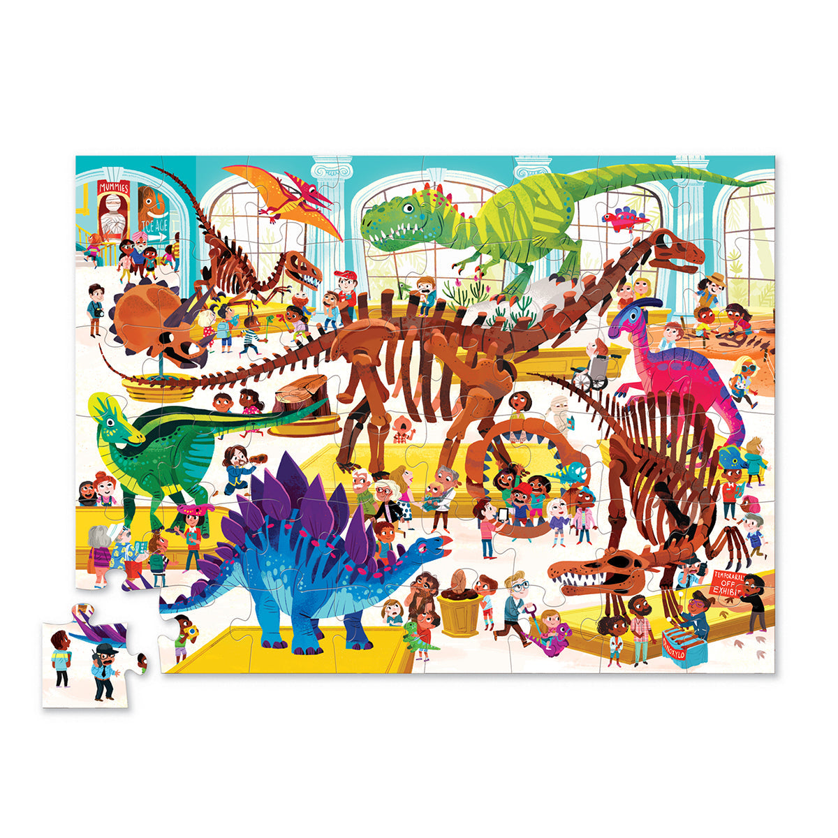 Crocodile Creek 48 Piece Puzzle - Day at the Dinosaur Museum