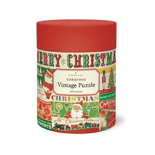 Cavallini Vintage Christmas - 500 Piece Jigsaw Puzzle