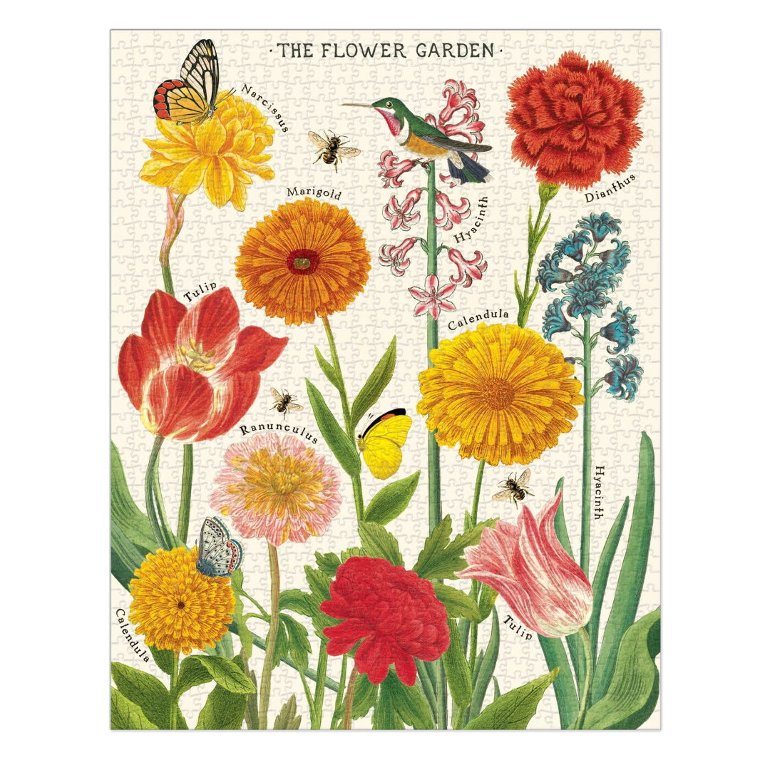 Cavallini Flower Garden - 1000 Piece Jigsaw Puzzle