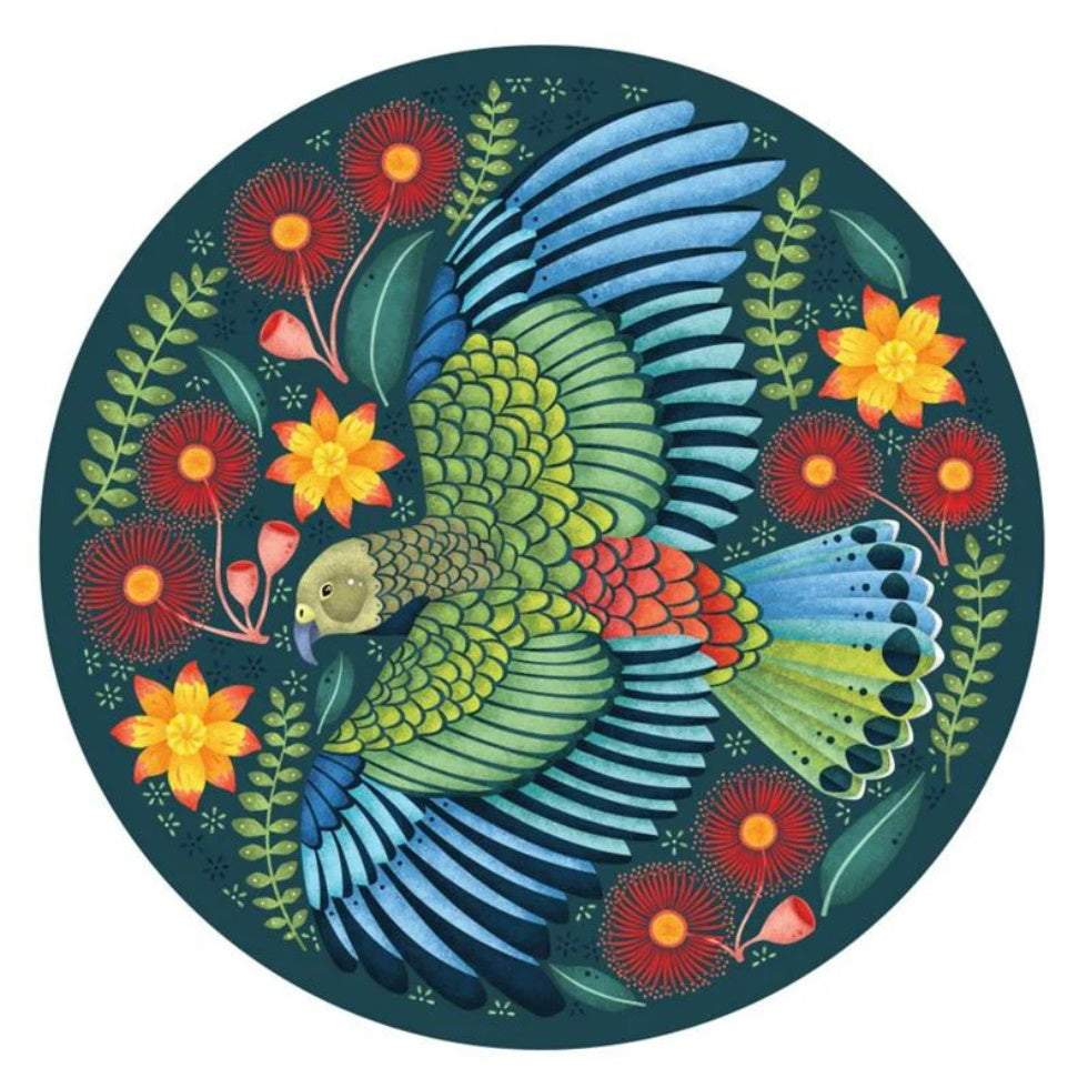 Cheeky Kea 1000 Piece Round Jigsaw Puzzle
