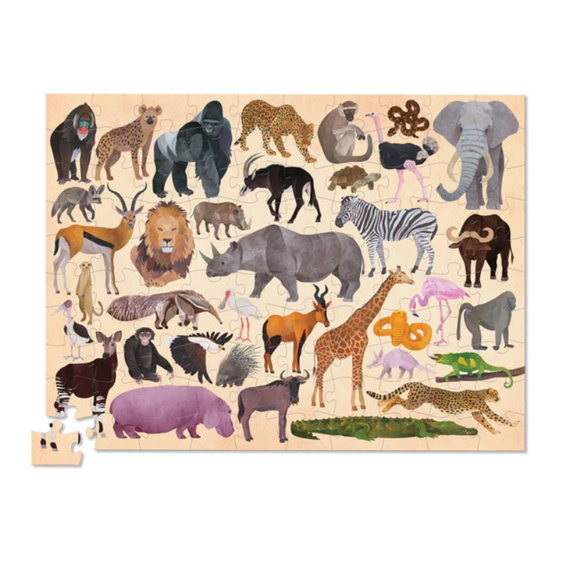 Crocodile Creek 100 Piece 36 Animals Puzzle - Wild Animals