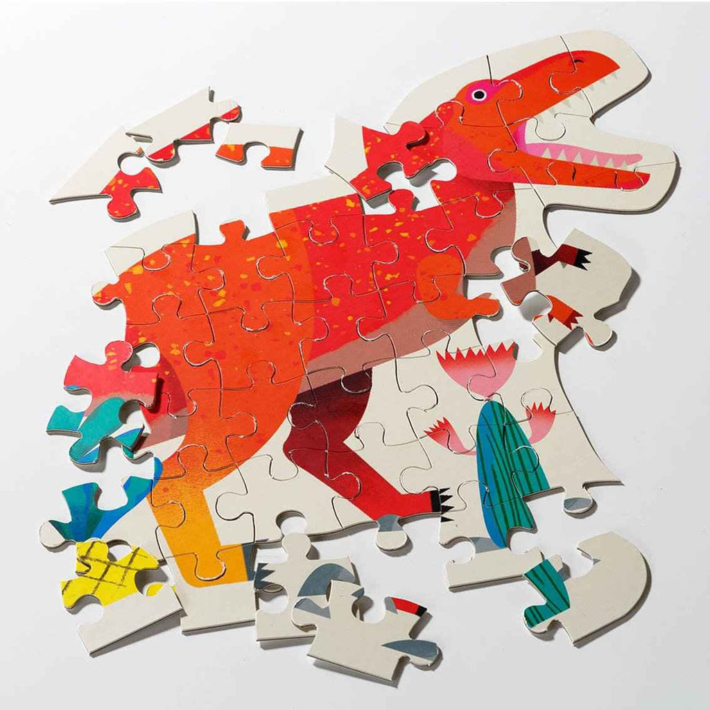 Tyrannosaurus Rex Dinosaur Shaped 52 Piece Jigsaw Puzzle