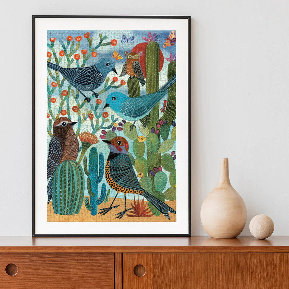 Galison 1000 Piece Jigsaw Puzzle - Desert Avian Friends