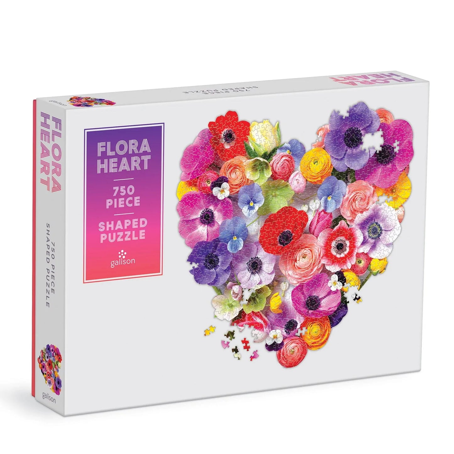 Flora Heart 750 Piece Shaped Jigsaw Puzzle