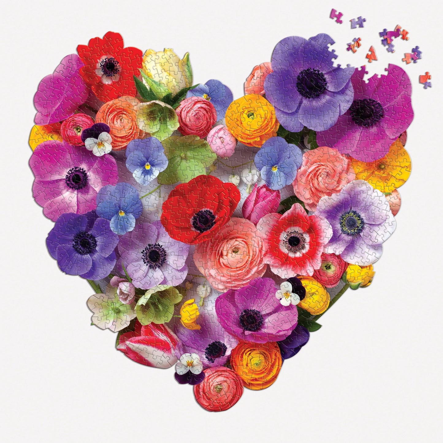 Flora Heart 750 Piece Shaped Jigsaw Puzzle