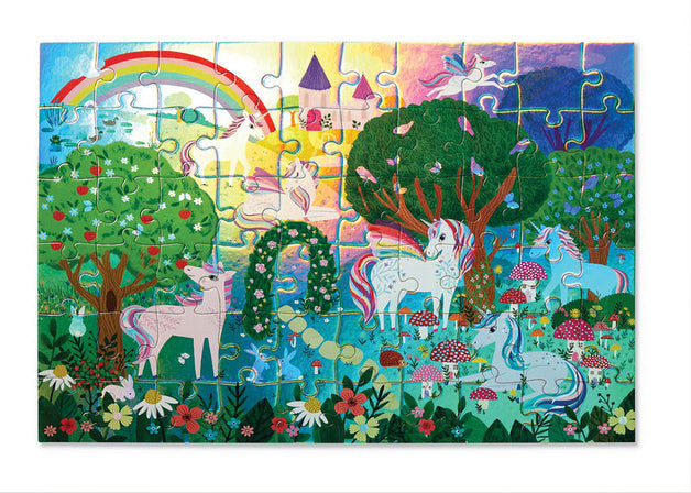 Crocodile Creek 60 Piece Foil Puzzle - Sparkling Unicorn