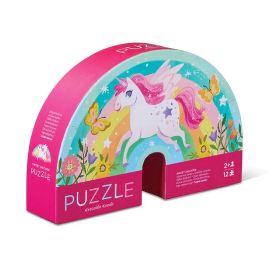 Crocodile Creek 12 Piece Mini Puzzle - Sweet Unicorn