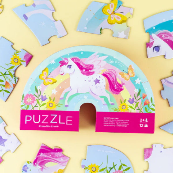 Crocodile Creek 12 Piece Mini Puzzle - Sweet Unicorn