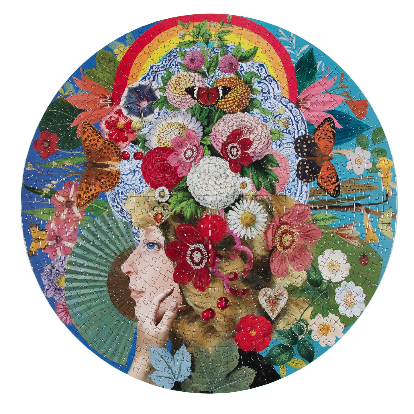 eeBoo Theatre of Flowers 500 Piece Round Puzzle