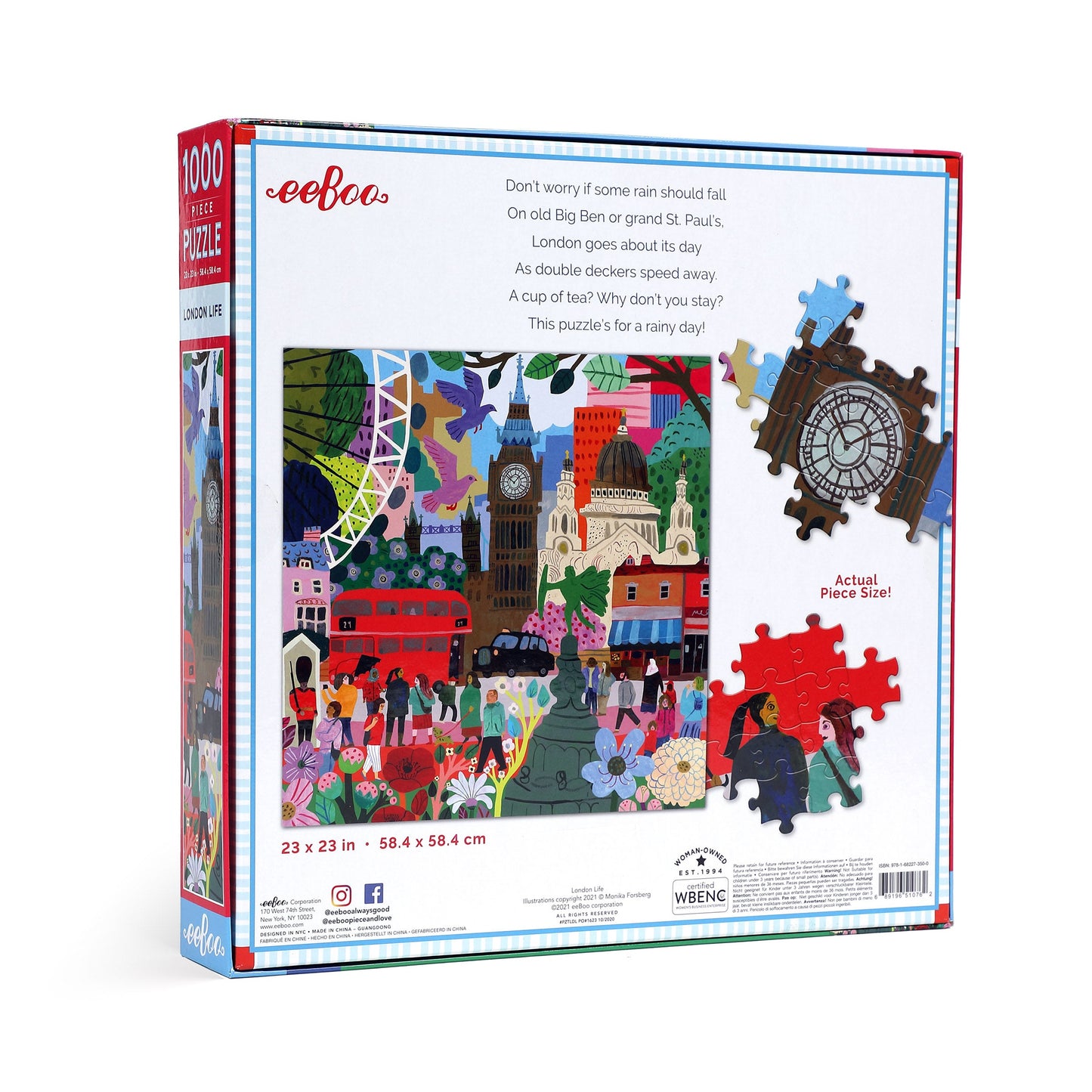 eeBoo London Life 1000 Piece Puzzle