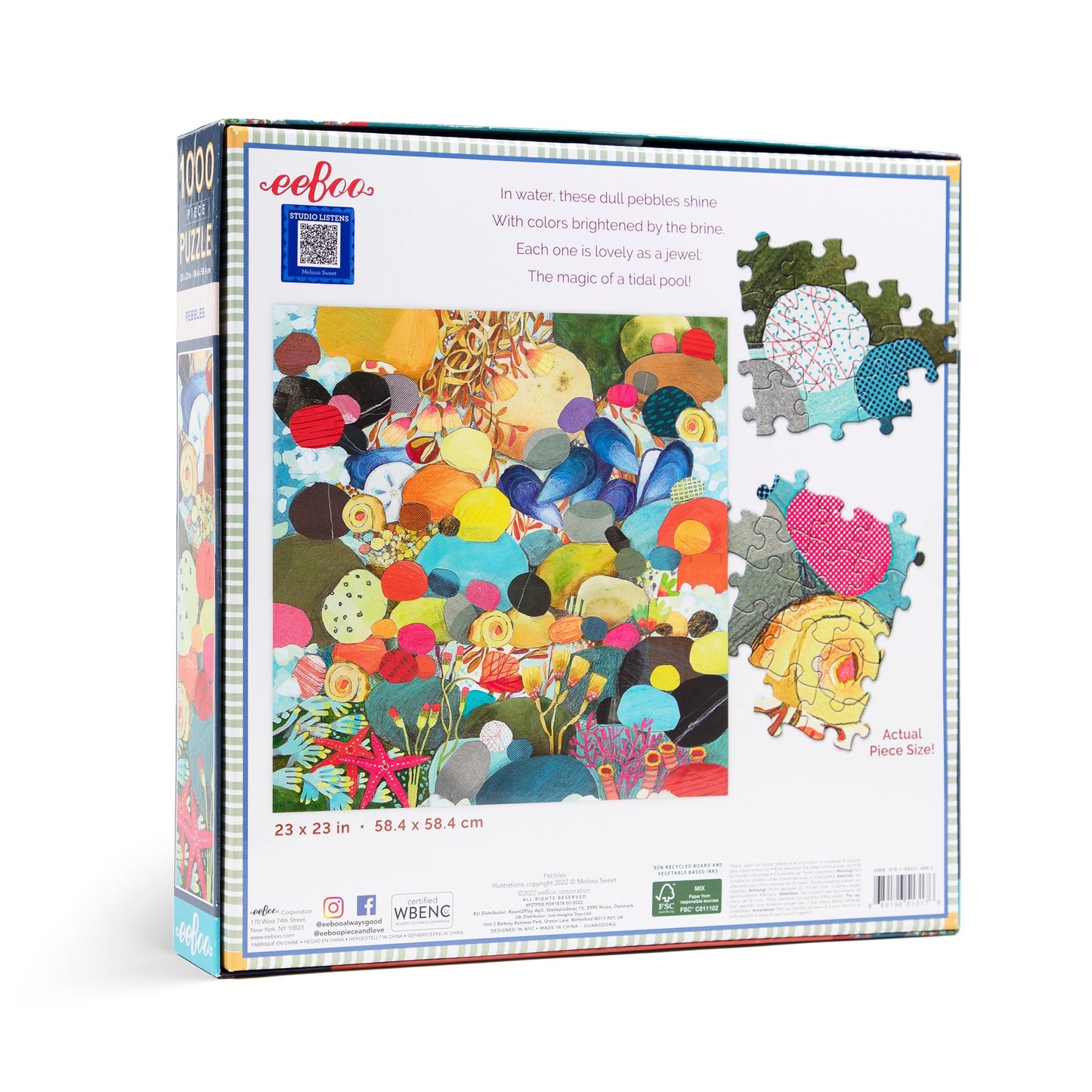 eeBoo Pebbles 1000 Piece Puzzle