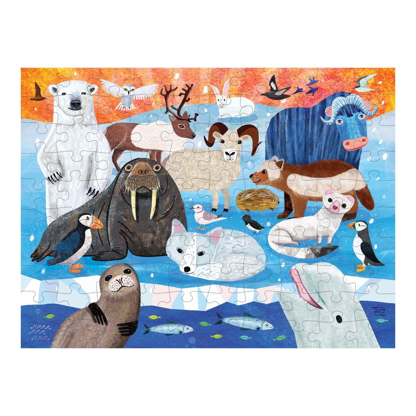 Mudpuppy 100 Piece Double-Sided Puzzle - Arctic Above & Below