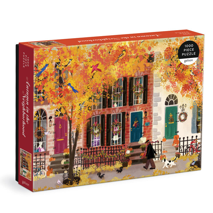 Galison 1000 Piece Jigsaw Puzzle - Autumn in the Neighbourhood