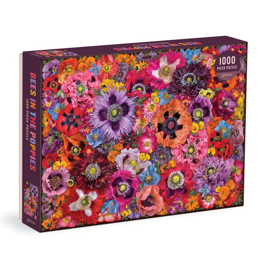 Galison 1000 Piece Jigsaw Puzzle - Bees in the Poppies