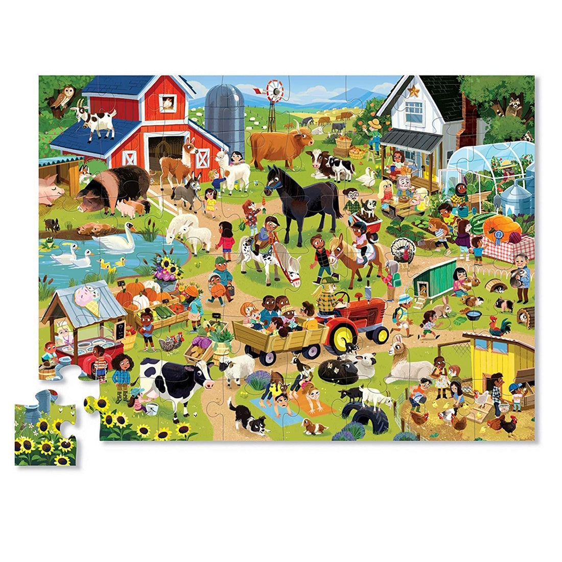 Crocodile Creek 48 Piece Puzzle - Day at the Farm