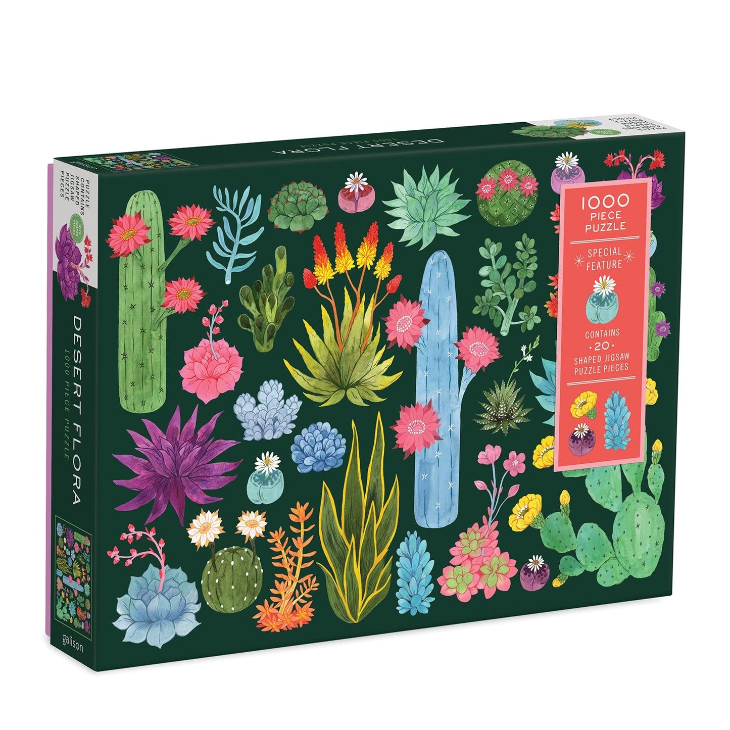 Desert Flora 1000 Piece Puzzle with Shaped Pieces