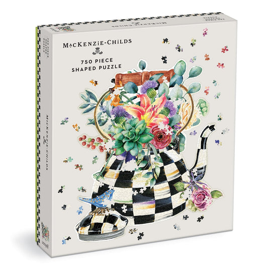 MacKenzie-Childs Blooming Kettle 750 Piece Shaped Jigsaw Puzzle