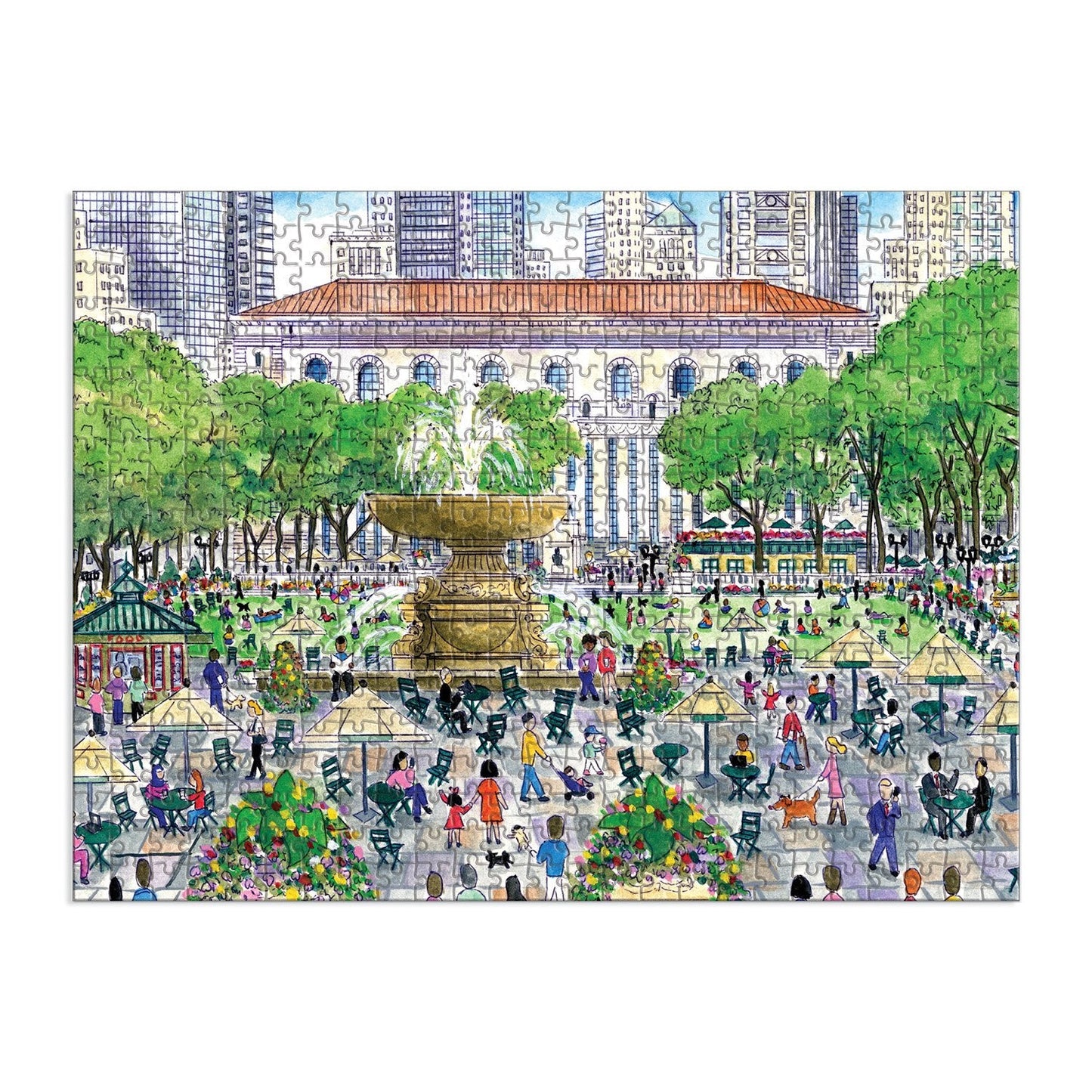 Michael Storrings Springtime at the Library Double-Sided 500 Piece Jigsaw Puzzle