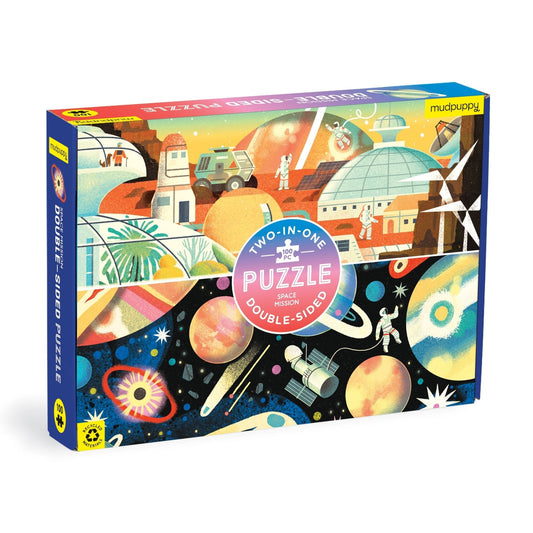 Mudpuppy 100 Piece Double-Sided Puzzle - Space Mission