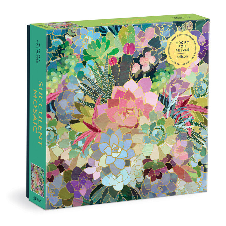Galison 500 Piece Puzzle - Succulent Mosaic