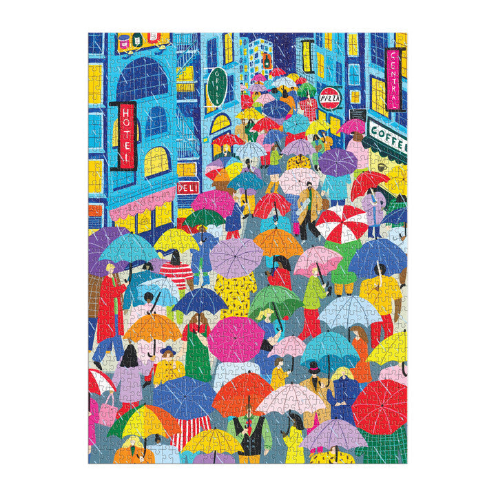 Galison 1000 Piece Jigsaw Puzzle - Umbrella Lane