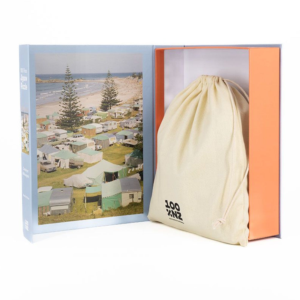 Camping at Mt Maunganui 1000 Piece Jigsaw Puzzle