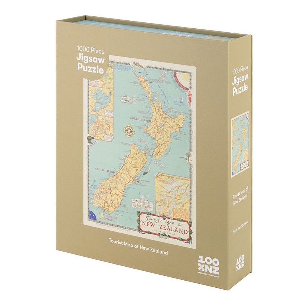 Tourist Map of New Zealand 1000 Piece Jigsaw Puzzle