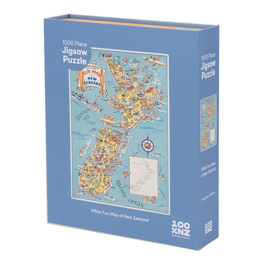 1950s Fun Map 1000 Piece Jigsaw Puzzle