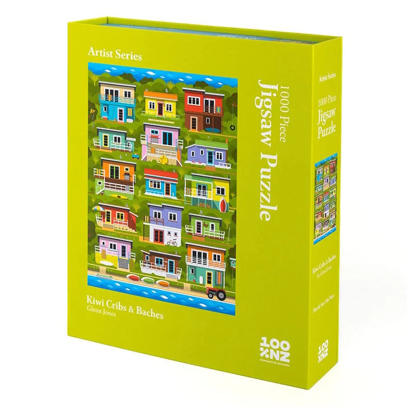 Artist Series: Kiwi Cribs & Baches 1000 Piece Jigsaw Puzzle
