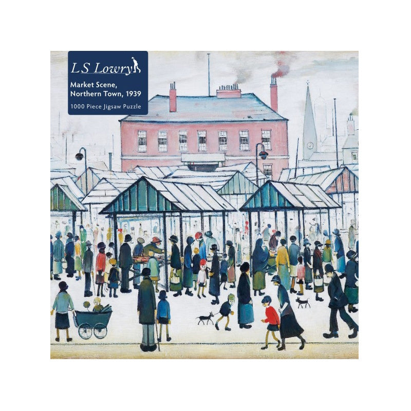 LS Lowry Market Scene, Northern Town 1000 Piece Puzzle