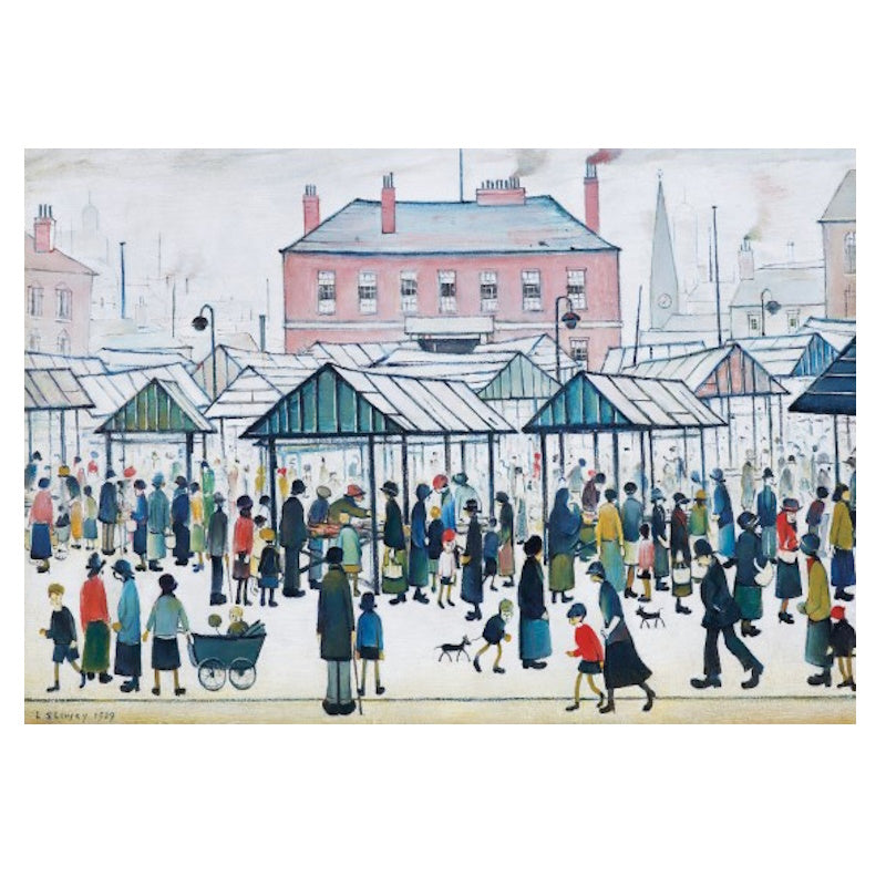 LS Lowry Market Scene, Northern Town 1000 Piece Puzzle