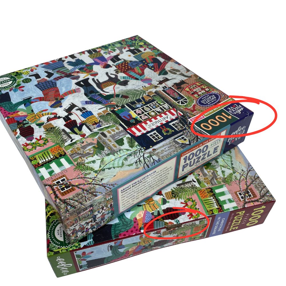 eeBoo 1000 Piece Puzzle - Christmas in the Square (Damaged Box)