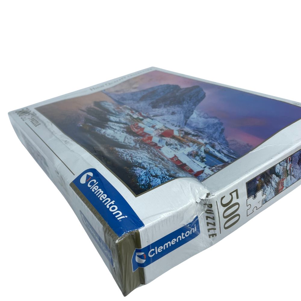 Clementoni 500 Piece Jigsaw Puzzle - Hamnoy Village (Damaged Box)