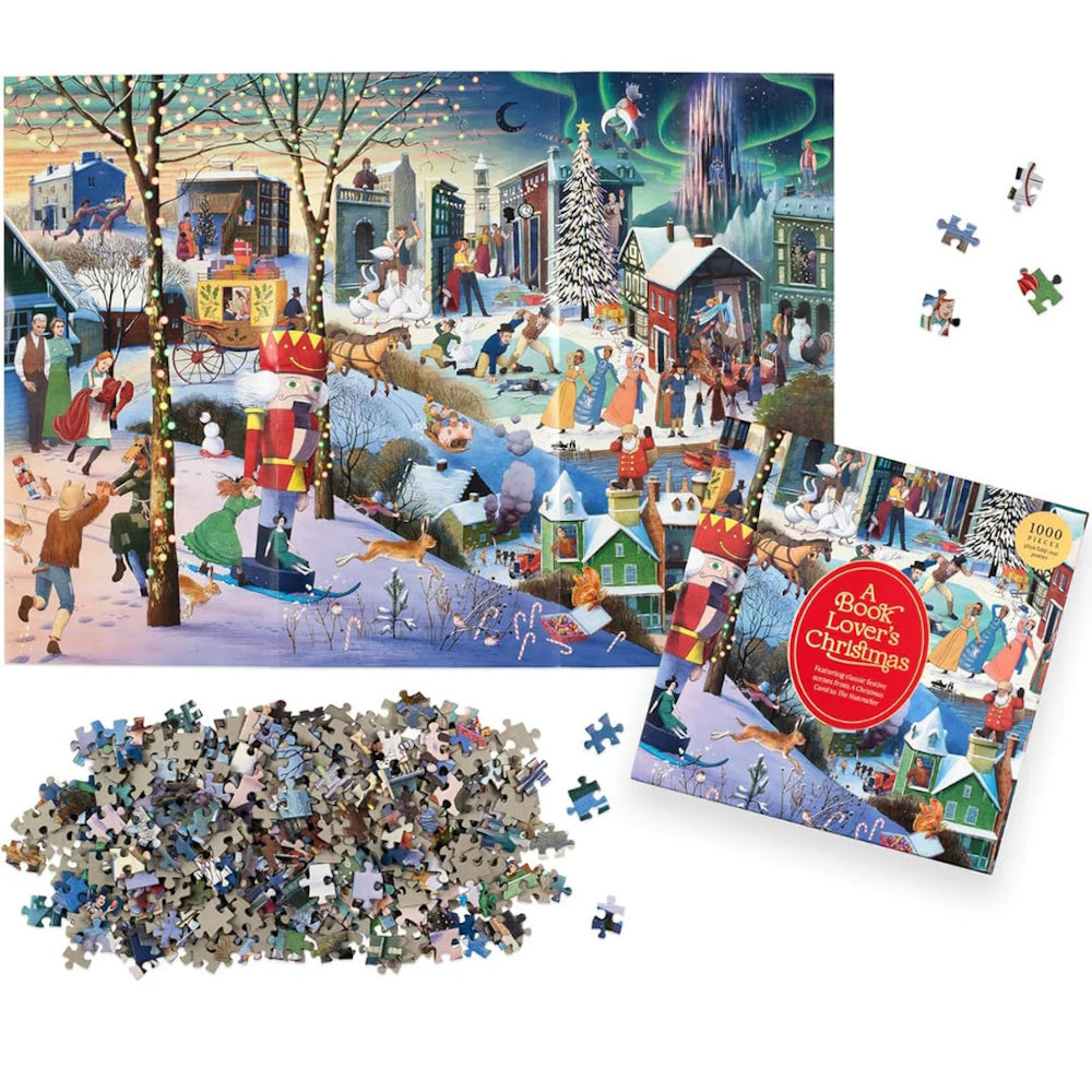 A Book Lover's Christmas 1000 Piece Puzzle