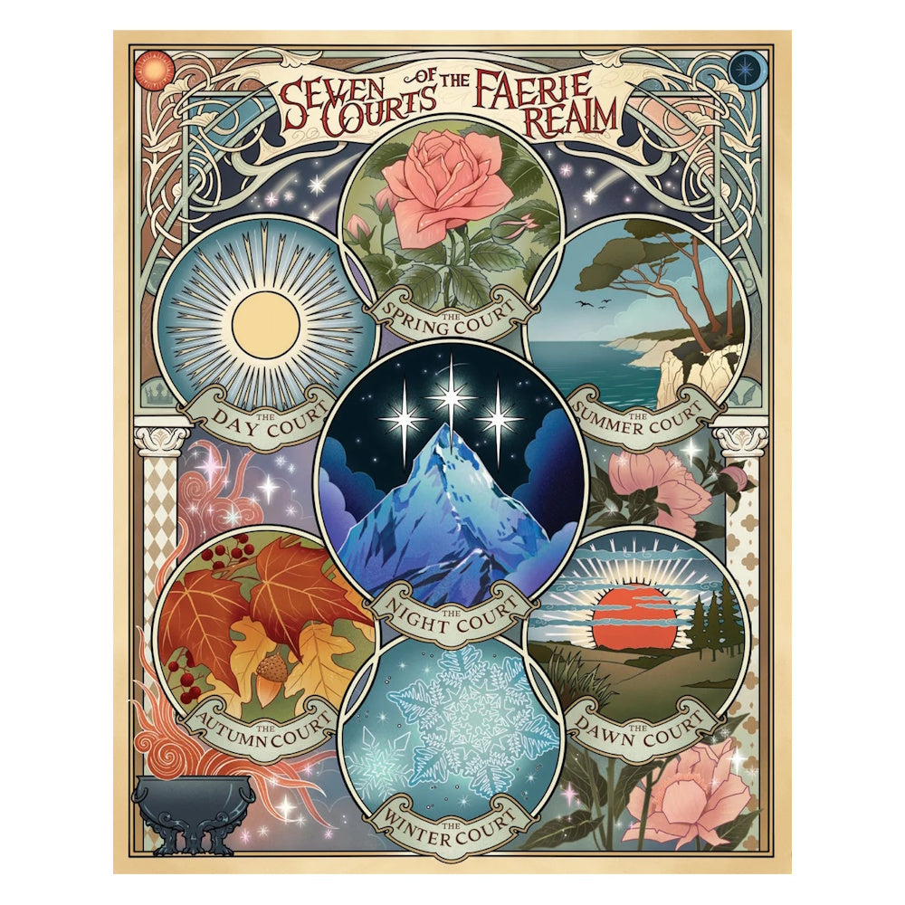 A Court of Thorns and Roses Official Seven Courts of the Faerie Realm 1000-Piece Puzzle (Preorder)
