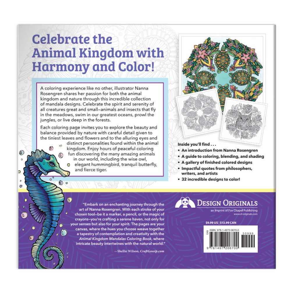 Animal Kingdom Mandalas Colouring Book