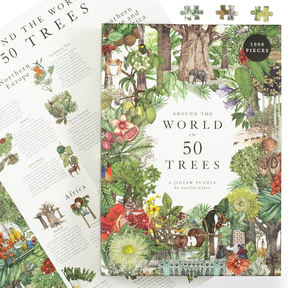 Around the World in 50 Trees 1000 Piece Puzzle