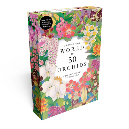 Around the World in 50 Orchids 1000 Piece Puzzle