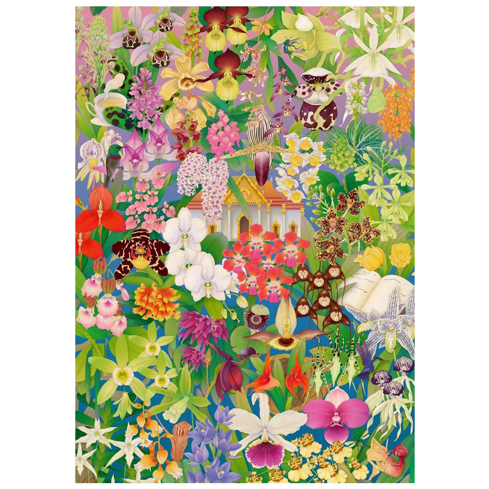 Around the World in 50 Orchids 1000 Piece Puzzle