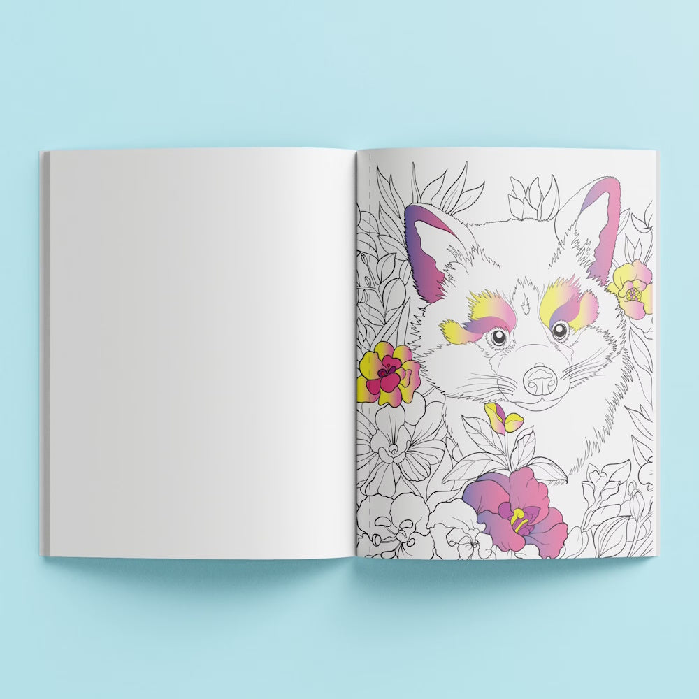 Art Maker Pop Velvet Colouring Book - Botanicals