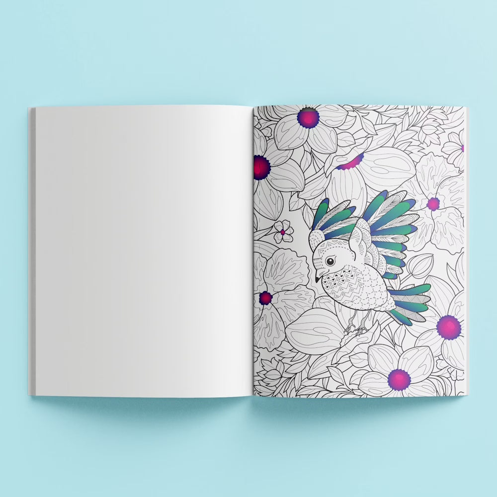 Art Maker Pop Velvet Colouring Book - Botanicals