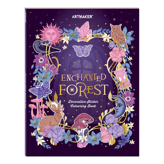 Art Maker Decorative Sticker Colouring Book - Enchanted Forest